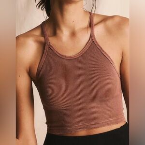 Free People Movement Happiness Runs Crop Tank Maroon XS/S